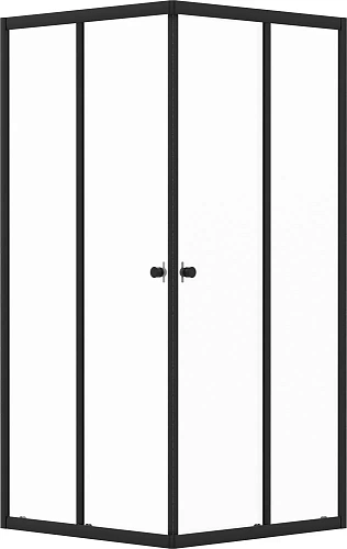 Душевой уголок DIWO Анапа 90х90, профиль черный матовый 569209 Душевой уголок DIWO Анапа 90х90, профиль черный матовый 569209