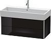 Картинка анонса товара «тумба под раковину duravit xsquare xs419604040 подвесная 98 см черный глянцевый»