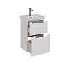 Тумба под раковину Lemark BUNO 45 см подвесная/напольная, серый/белый LM04B45T Тумба под раковину Lemark BUNO 45 см подвесная/напольная, серый/белый LM04B45T