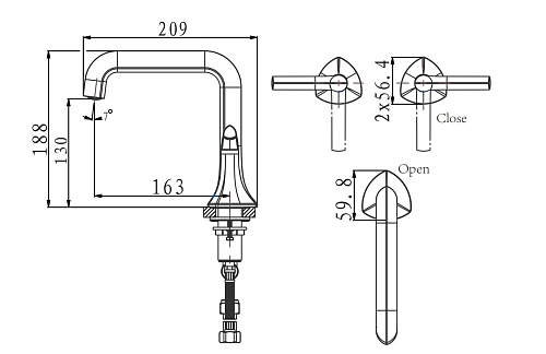 Смеситель для раковины ARROW AG4266CP хром Смеситель для раковины ARROW AG4266CP хром