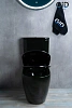 Унитаз напольный Gid Tr2177BL 62219Y черный глянцевый 62x36x81