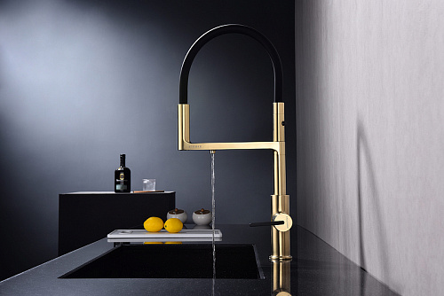 Смеситель для кухни Paulmark TORNADO светлое золото To213402-LG Смеситель для кухни Paulmark TORNADO светлое золото To213402-LG