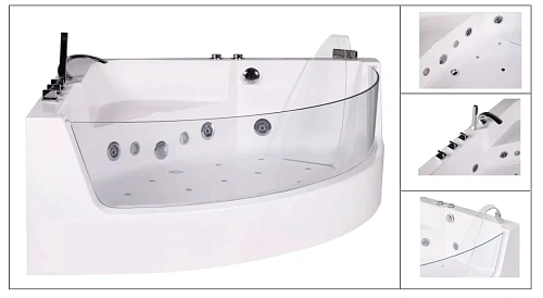 Акриловая ванна Ceruttispa C-401A 1500x1500x580 гидромассажная Акриловая ванна Ceruttispa C-401A 1500x1500x580 гидромассажная