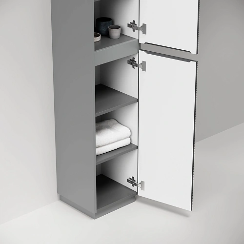 Шкаф-пенал SANCOS Folk Floor PFL35FGS 350х350х1880 мм Grey soft, напольный Шкаф-пенал SANCOS Folk Floor PFL35FGS 350х350х1880 мм Grey soft, напольный