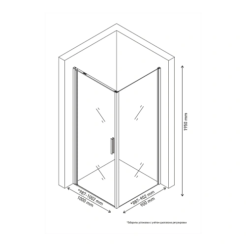 Душевой уголок BERGES LEGOS LS-1 1000х900 061037 Душевой уголок BERGES LEGOS LS-1 1000х900 061037