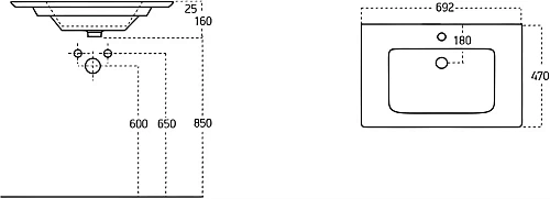 Раковина STWORKI 70 14070-KL 559160 Раковина STWORKI 70 14070-KL 559160