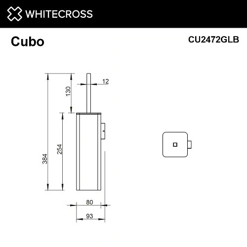 Ершик для унитаза WHITECROSS Cubo CU2472GLB брашированное золото Ершик для унитаза WHITECROSS Cubo CU2472GLB брашированное золото