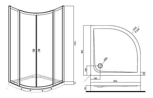 Душевой уголок Am.Pm Spirit W7AE-226-090MTAH Душевой уголок Am.Pm Spirit W7AE-226-090MTAH