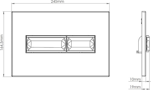 Клавиша смыва DIWO 7325 золотая 573602 Клавиша смыва DIWO 7325 золотая 573602