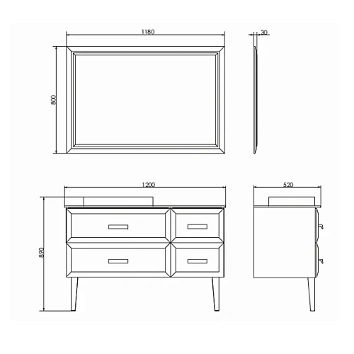 Зеркало Comforty Империя-120 00004143506 белый глянец Зеркало Comforty Империя-120 00004143506 белый глянец