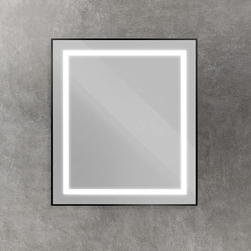 Зеркало BelBagno SPC-KRAFT-700-800-SENS-NERO 700x800x32 мм с подсветкой и сенсорным выключателем Зеркало BelBagno SPC-KRAFT-700-800-SENS-NERO 700x800x32 мм с подсветкой и сенсорным выключателем
