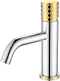 Смеситель для раковины Boheme STICK CHROME DIAMOND GOLD 121-CRG Смеситель для раковины Boheme STICK CHROME DIAMOND GOLD 121-CRG