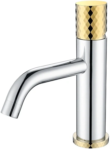 Смеситель для раковины Boheme STICK CHROME DIAMOND GOLD 121-CRG Смеситель для раковины Boheme STICK CHROME DIAMOND GOLD 121-CRG