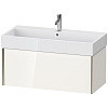 Картинка анонса товара «тумба под раковину duravit xviu xv42370b122 подвесная 98 см белая/шампань»