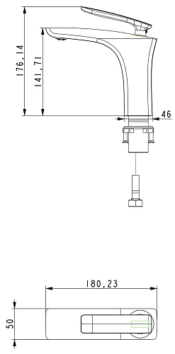 Смеситель для раковины Timo Helmi 4061/03F черный Смеситель для раковины Timo Helmi 4061/03F черный