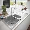 Кухонная мойка GROHE K500 с корзинчатым вентилем, нержавеющая сталь (31572SD1) Кухонная мойка GROHE K500 с корзинчатым вентилем, нержавеющая сталь (31572SD1)