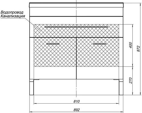 Комплект мебели Aquanet Верона 90 белый (напольный 3 ящика) 00287660 Комплект мебели Aquanet Верона 90 белый (напольный 3 ящика) 00287660