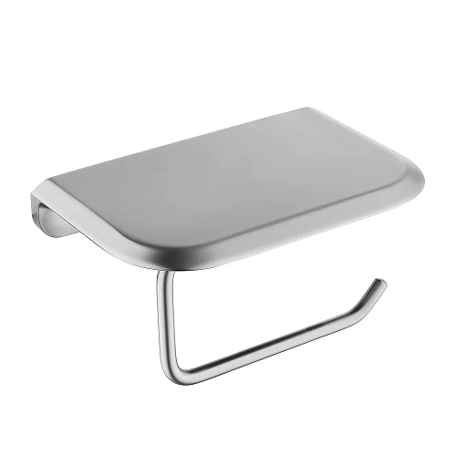 Держатель туалетной бумаги с полкой для телефона ABBER Nord AA1530SP сатин Держатель туалетной бумаги с полкой для телефона ABBER Nord AA1530SP сатин