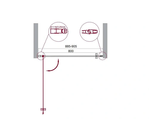 Душевая дверь BelBagno ETNA-B-1-90-C-Cr Душевая дверь BelBagno ETNA-B-1-90-C-Cr