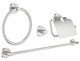 Комплект аксессуаров GROHE Essentials (4 предмета), суперсталь (40776DC1) Комплект аксессуаров GROHE Essentials (4 предмета), суперсталь (40776DC1)