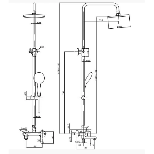 Душевая система Aquanet Passion R3 00212273 Душевая система Aquanet Passion R3 00212273