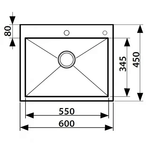 Кухонная мойка Kaiser KSM KSM-6045 нержавеющая сталь Кухонная мойка Kaiser KSM KSM-6045 нержавеющая сталь