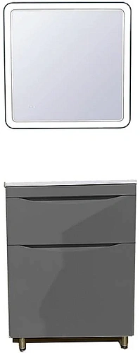 Тумба под раковину Style Line Бергамо мини 70 люкс PLUS серый СС-00002312 Тумба под раковину Style Line Бергамо мини 70 люкс PLUS серый СС-00002312