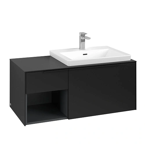 Тумба под раковину Villeroy & Boch Subway 3.0 Volcano Black / Volcano Black C57101VL Тумба под раковину Villeroy & Boch Subway 3.0 Volcano Black / Volcano Black C57101VL