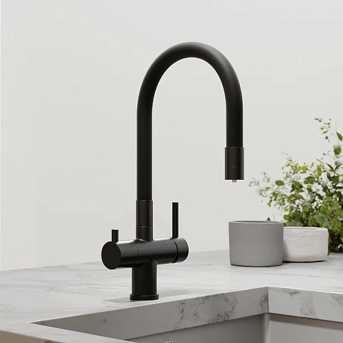 Смеситель для кухни Sancos Lucia SC4004MB под фильтр, черный матовый Смеситель для кухни Sancos Lucia SC4004MB под фильтр, черный матовый