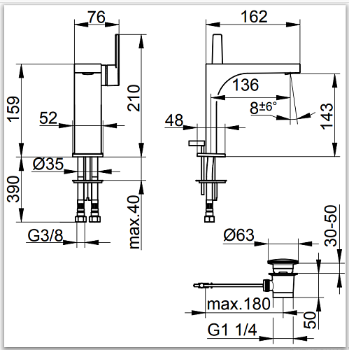 Смеситель для раковины Keuco Edition 11 51102130000 Смеситель для раковины Keuco Edition 11 51102130000