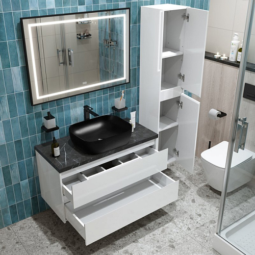 Тумба со столешницей и раковиной BelBagno KRAFT 80 kraft80bo-kepmno-1302h301-set подвесная KRAFT80BO-KEPMNO-1302H301-SET Тумба со столешницей и раковиной BelBagno KRAFT 80 kraft80bo-kepmno-1302h301-set подвесная KRAFT80BO-KEPMNO-1302H301-SET