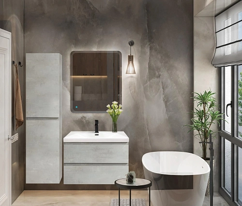 Шкаф-пенал CEZARES MOLVENO-1600-2A-SC-BET Beton 400x300 подвесной Шкаф-пенал CEZARES MOLVENO-1600-2A-SC-BET Beton 400x300 подвесной