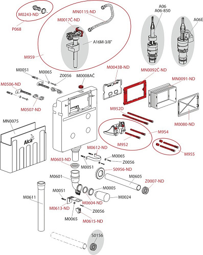 Бачок скрытого монтажа AlcaPlast AM112 Бачок скрытого монтажа AlcaPlast AM112