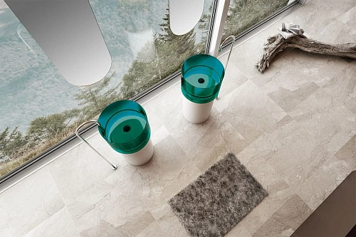 Раковина ABBER Kristall AT2701White-Aquamarin отдельностоящая, прозрачная, белый/бирюзовый Раковина ABBER Kristall AT2701White-Aquamarin отдельностоящая, прозрачная, белый/бирюзовый