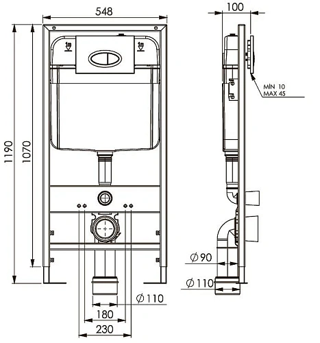 Инсталляция для унитаза Boheme 666 Инсталляция для унитаза Boheme 666