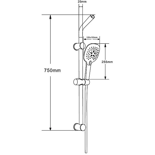 Душевой гарнитур Orange OS084 хром Душевой гарнитур Orange OS084 хром