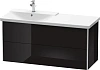 Тумба под раковину Duravit XSquare XS418604040 подвесная 121 см черный глянцевый