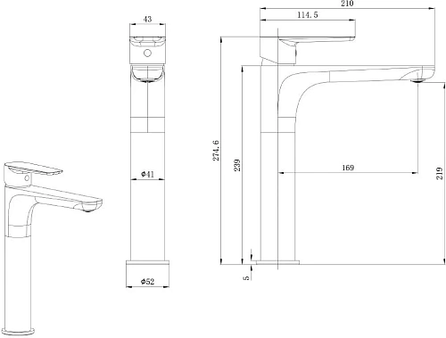 Смеситель для раковины Allen Brau Eclipse 2.0 5.E1A02-00 хром Смеситель для раковины Allen Brau Eclipse 2.0 5.E1A02-00 хром