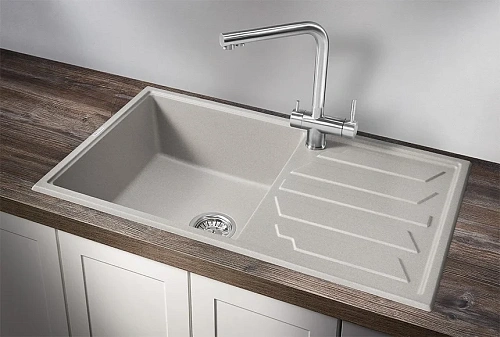 Кухонная мойка Granula 8601, БАЗАЛЬТ, кварц 860х500 Кухонная мойка Granula 8601, БАЗАЛЬТ, кварц 860х500