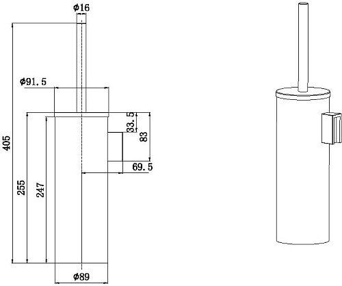 Ершик для унитаза Allen Brau Priority 6.31A09-00 хром Ершик для унитаза Allen Brau Priority 6.31A09-00 хром