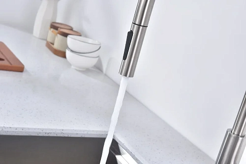 Смеситель для кухни Paulmark Senso брашированная сталь Se215180-BS Смеситель для кухни Paulmark Senso брашированная сталь Se215180-BS