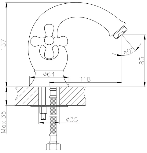 Смеситель для раковины Orange Gracia M20-021cr хром Смеситель для раковины Orange Gracia M20-021cr хром