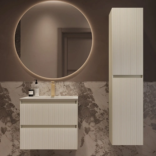 Тумба под раковину Vincea Welle 600 подвесная, бежевый матовый софт-тач Тумба под раковину Vincea Welle 600 подвесная, бежевый матовый софт-тач