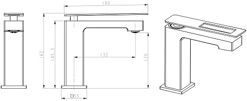 Смеситель для раковины Boheme WhiteBlack 141-WB Смеситель для раковины Boheme WhiteBlack 141-WB