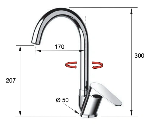 Смеситель для кухни Remer Class Line L42B Смеситель для кухни Remer Class Line L42B