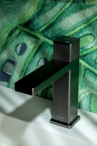 Смеситель для раковины Boheme QUAD 159-GM Gun Metal Смеситель для раковины Boheme QUAD 159-GM Gun Metal