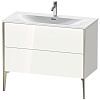 Картинка анонса товара «тумба под раковину duravit xviu xv43030b122 подвесная 101 см белая/шампань»