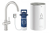 Картинка анонса товара «смеситель для кухни grohe red duo new с функцией кипячения воды (водонагреватель m-size в комплекте) 30083dc1»