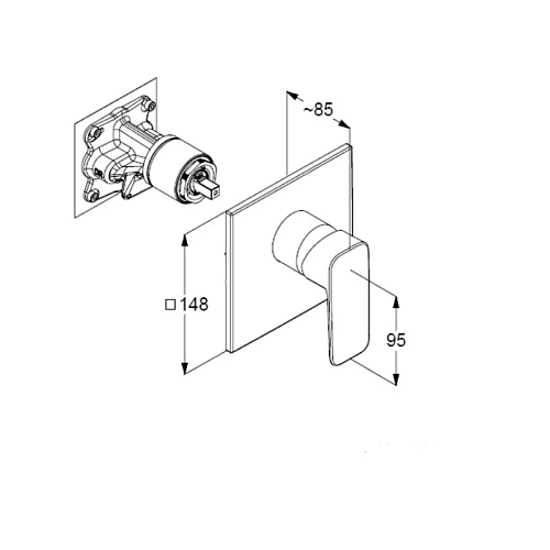 Смеситель для душа Kludi PURE&STYLE 407550575 хром Смеситель для душа Kludi PURE&STYLE 407550575 хром