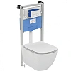 Комплект 4 в 1 Ideal Standard P386801 с подвесным унитазом TESI AquaBlade T007901, сидением T352701,